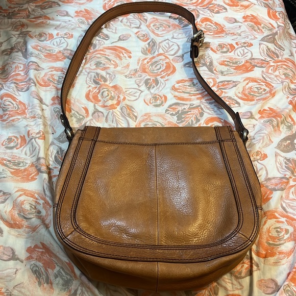 Women's Fossil Brown Leather Shoulder Bag/Cross Body Purse - Picture 6 of 12